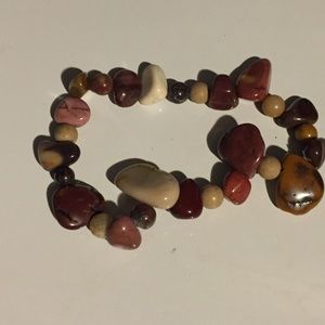 Brown Gemstone Stretch Bracelet